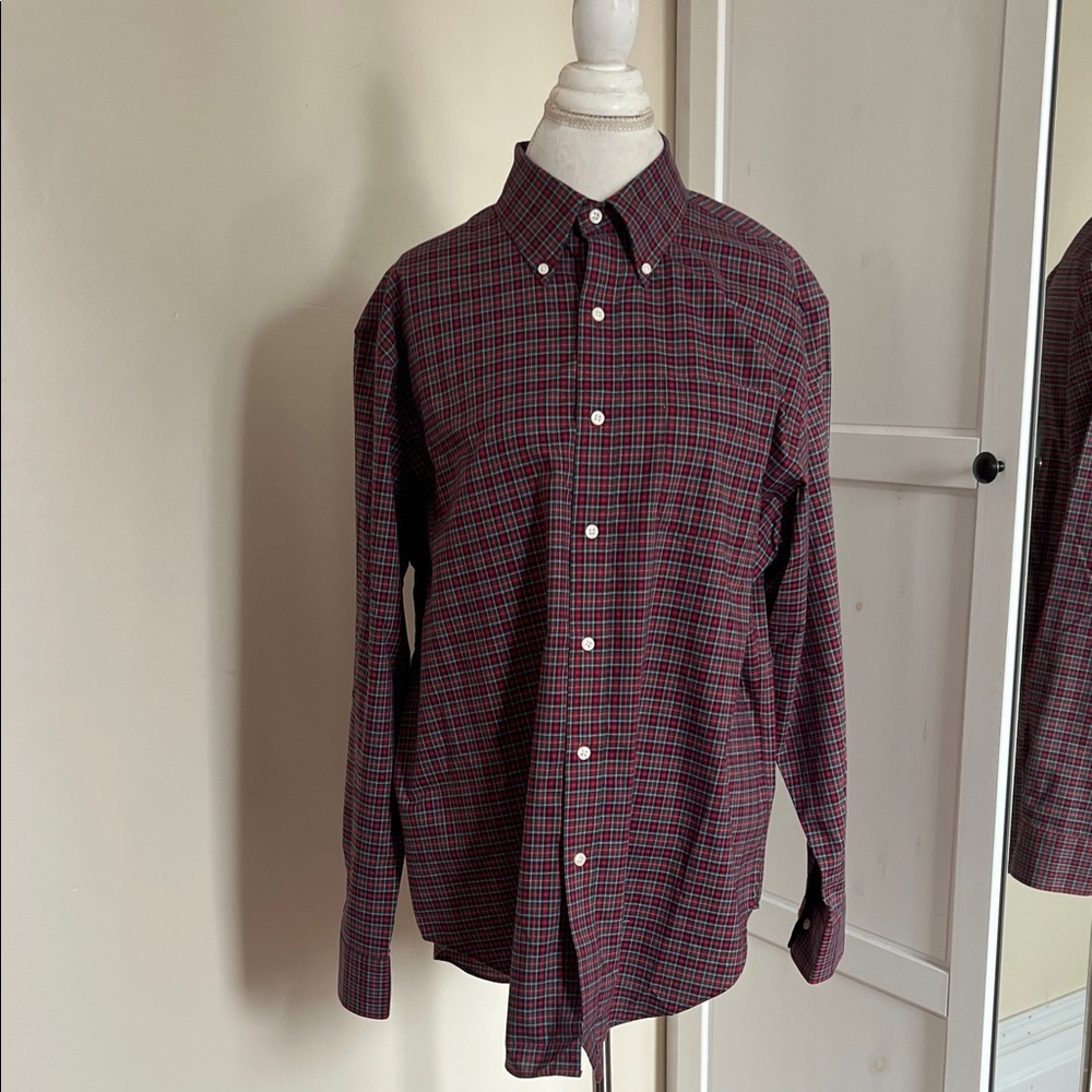 Lauren Ralph Lauren Non-Iron Classic Fit Plaid Button Down Shirt Men’s 16.5 34/3
